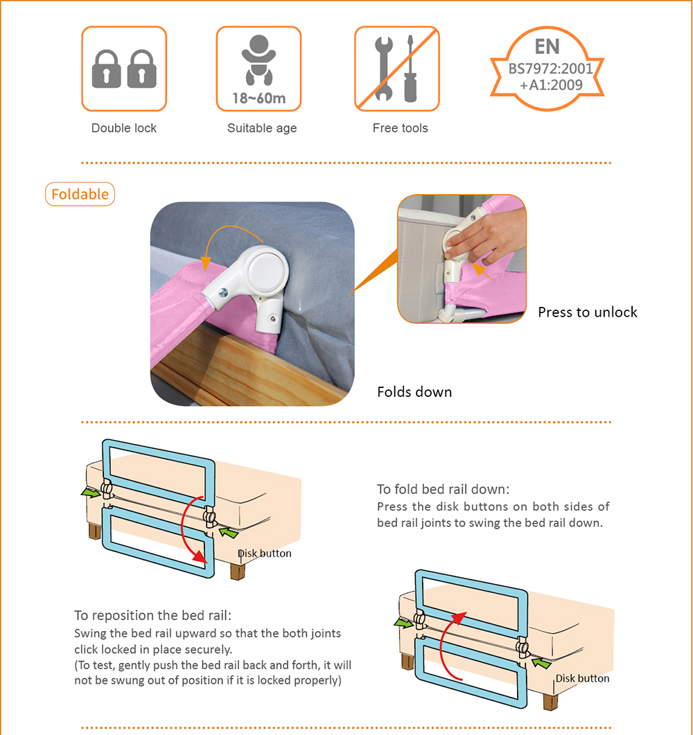 Classic Bed Rail Small_Bed Rail_Baby_Our Products DEMBY group